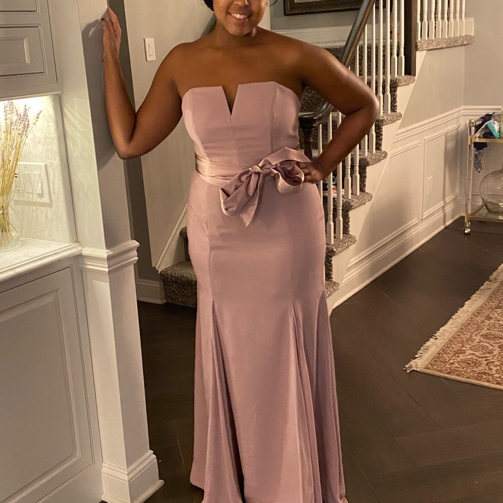 Beautiful, elegant bridesmaid or mother of the bride/groom gown in blush.